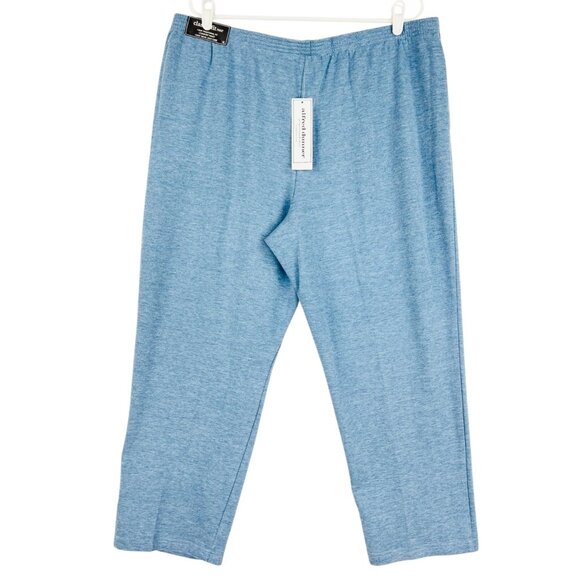 Alfred Dunner Women's Pull-on Elastic Waist Traditional Fit Blue Pants Sz XL NWT - Picture 2 of 10